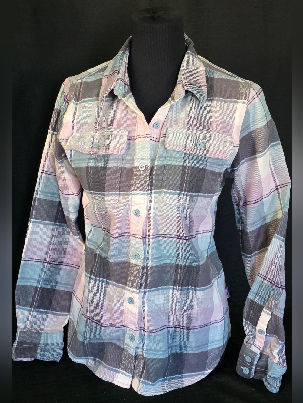 EUC Patagonia Worn Wear Long Sleeved Fjord Flannel Organic Cotton Size Small